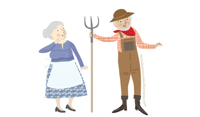 A Farmer and His Wife