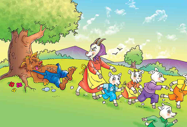 Mother-goat-and-Seven-little-goats